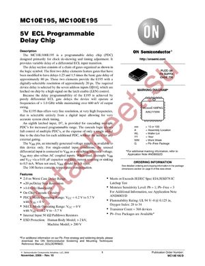 MC10E195FNG datasheet  